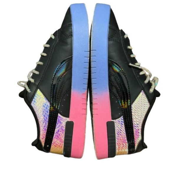 PUMA SNEAKERS with Custom Rhinestone Laces - Size 6.5 - Picture 3 of 8